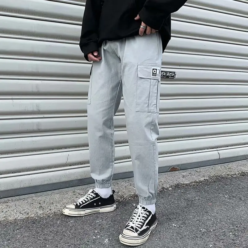 

Autumn & Winter Bib Overall Men's Popular Brand Loose-Fit Korean-style Trend 2019 New Style Students Sports Casual Beam Leg Capr