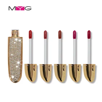 

5 Pcs/Lot Crystal Liquid Lipstick Matte Waterproof Long Lasting Red Nude Rich Color Lip Gloss Lips Makeup Lightweight