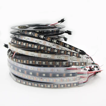 

WS2811 WS2812B ws2812 IC led strip light 30/60 pixels DC 5V 12V 5050 rgb individually addressable Digital waterproof Tape lamp