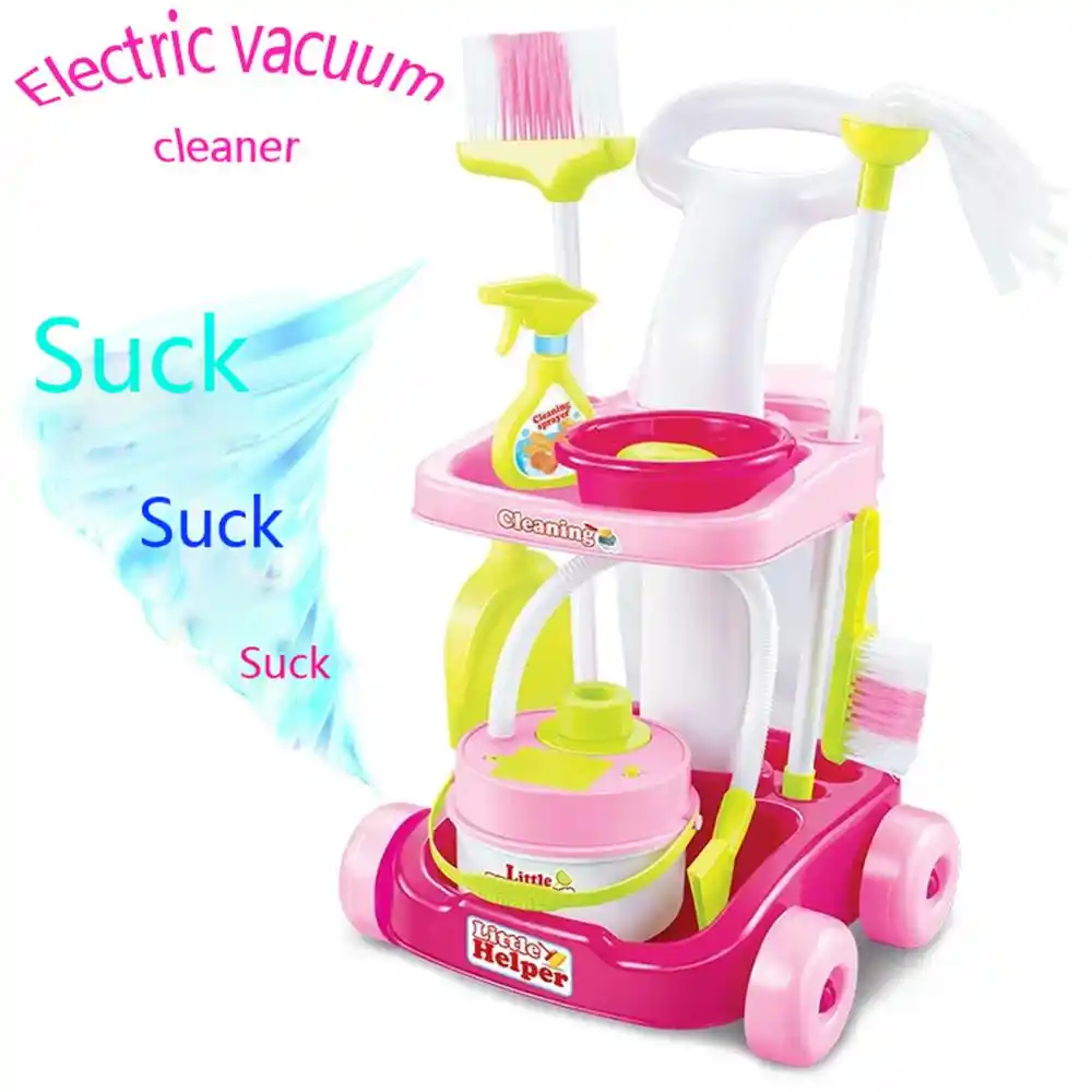 kids cleaning cart
