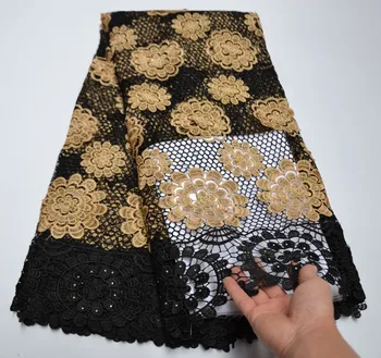 

Guipure lace fabric african cord lace fabrics african lace fabric high quality 5yards nigerian lace fabrics for dress TG5-7