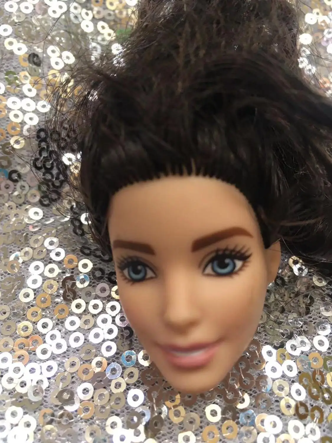 Хороший макияж редкая Ограниченная Коллекция кукла голова черная леди белая кожа принцесса Азия лицо аксессуары для кукол игрушки голова 1/6 кукла часть - Цвет: as pics