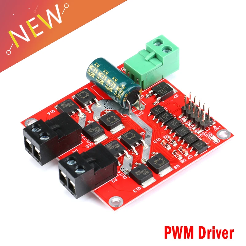 Módulo de Driver de Motor dc com Canal Duplo 160w 7a 12v 24v H-bridge L297 Sinal Optoacoplador Pwm Drive Frenagem Reversa L297
