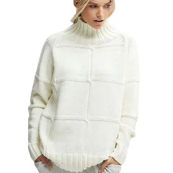

Womens Winter Casual Cowl Neck Sweater Female Printing Long-Sleeve Tops
