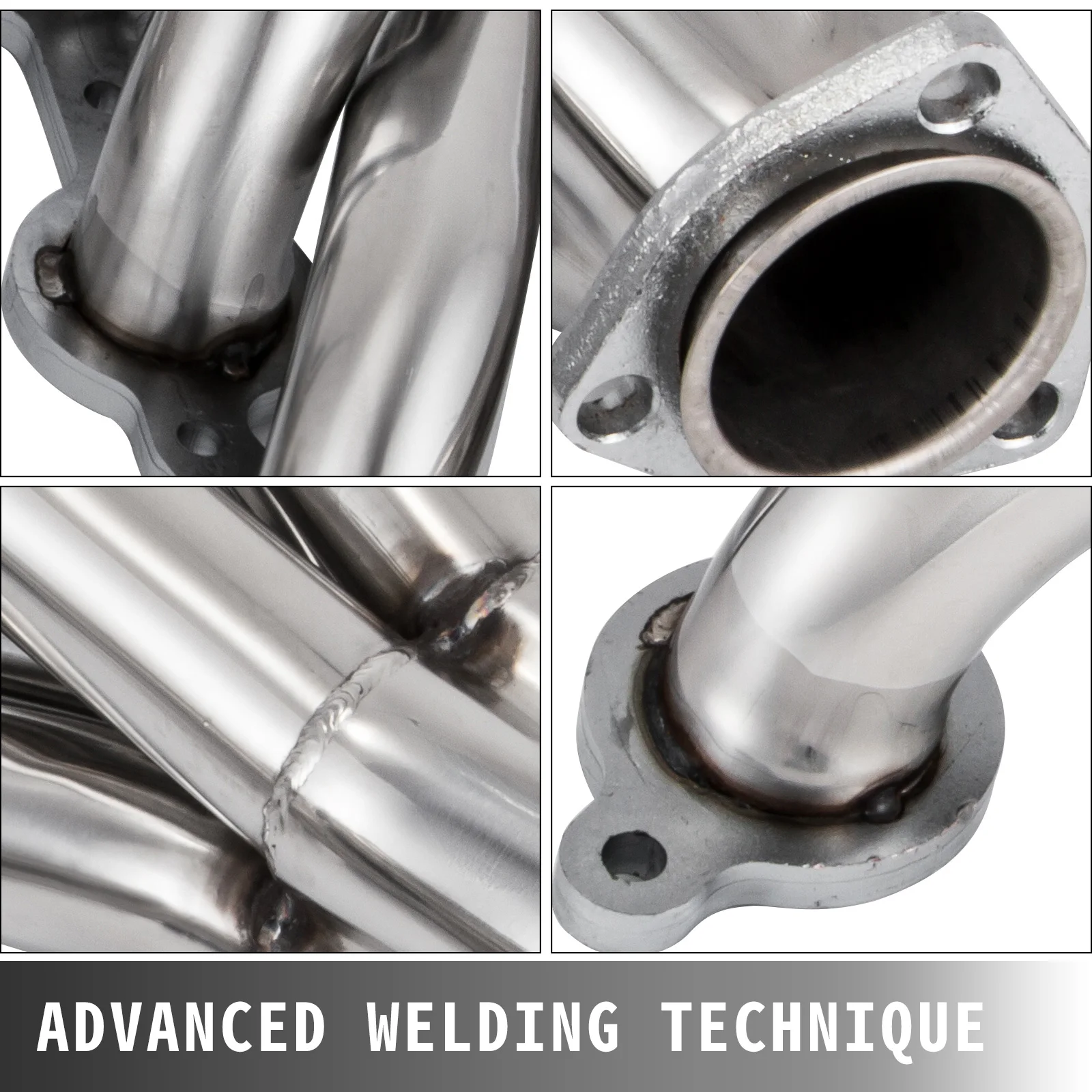 SucceBuy Exhaust Conversion Swap Header  for Chevrolet GMC Truck LS1 LS2 LS3 LS6 Long Tube Header Exhaust Manifold Set W/ Gasket