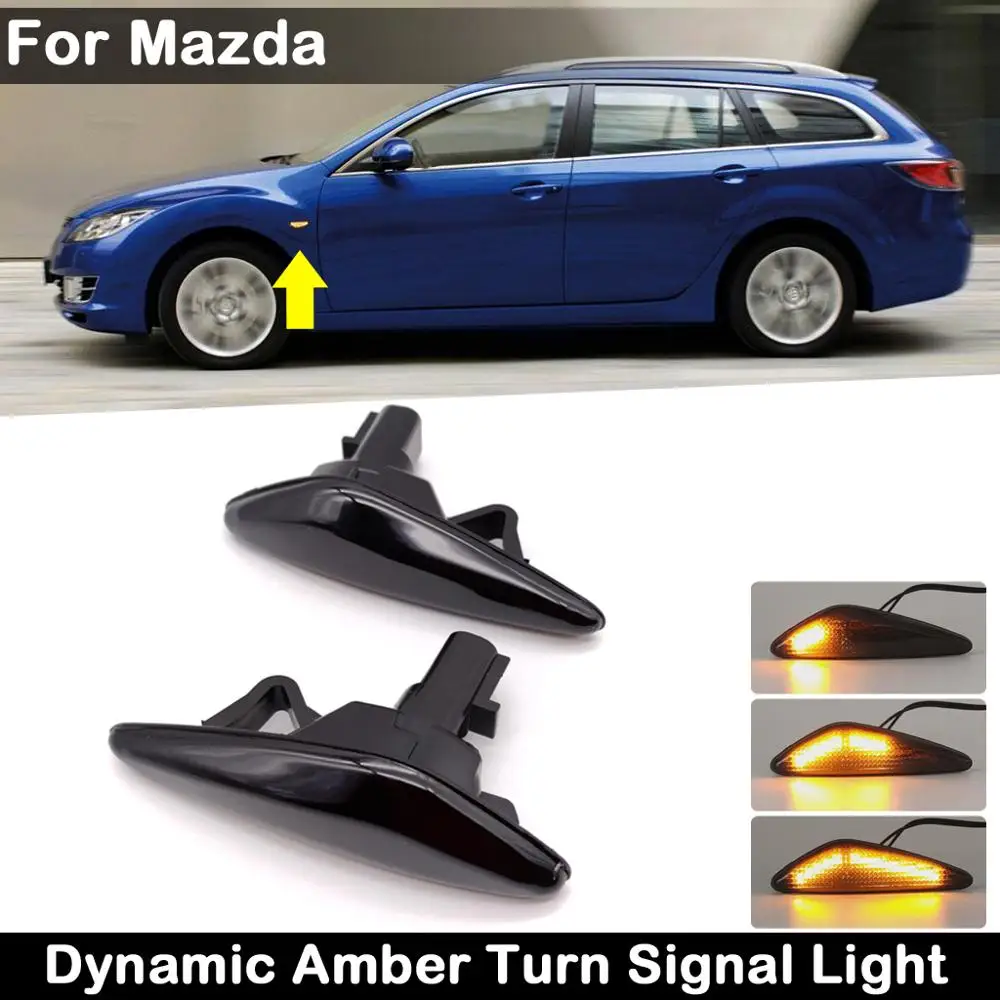 2 предмета в комплекте для Mazda5 Mazda6 MX 5 RX 8 Nissan Lafesta дымчатые линзы светодиодный