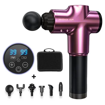 

Best Massage gun 2020 high frequency with 6 heads Muscle Relax Body Relaxation Pain Relief Slimming Shaping Fascia Massager