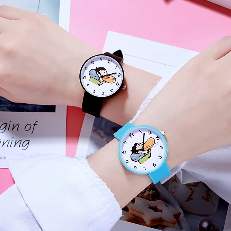 

For Student Couple Watch For Duck Children's Wrist Watch Safety Silicone Clock Baby Kids Hour Fashion Young Boy Girl XX3100 Top