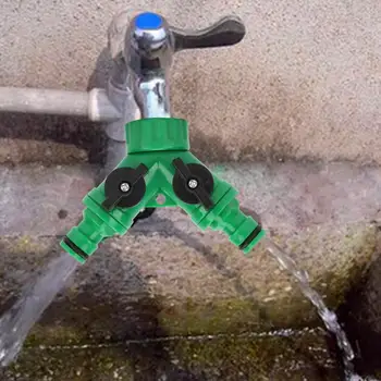 

2Pcs G3/4 Inch DN20 Tee Water Splitter 3 Way Tee Connector Adapter With Switch Garden Tool