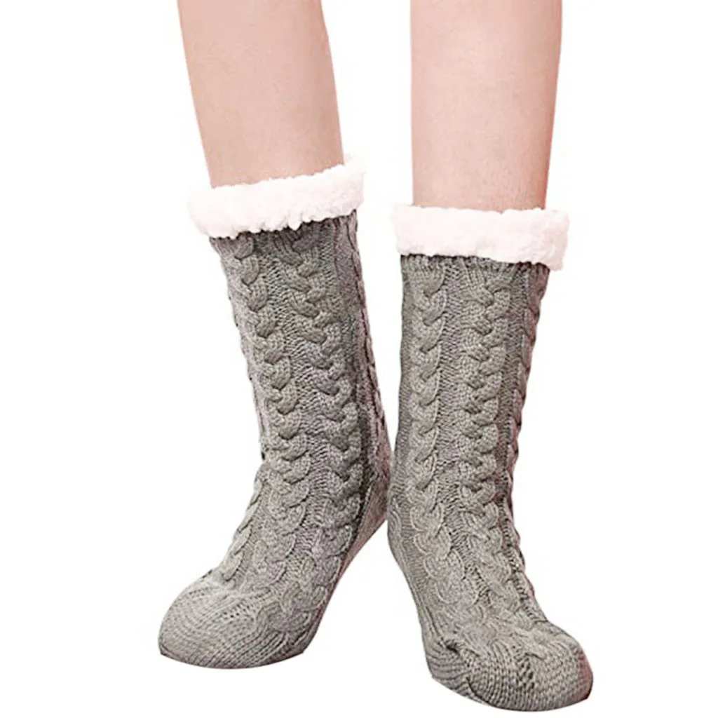 Женские зимние супер мягкие теплые носки уютные пушистые рождественские носки с флисовой подкладкой подарок с Gripp мягкие и модные носки# X2