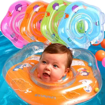 

Baby Swimming Pool Accessories Baby Tube Ring Swim Neck Ring Safety Infant Neck Float Circle For Bathing Inflatable 0-3 Years