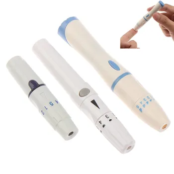 

1PCS Lancet Pen Lancing Device For Diabetics Blood Collect 5 Adjustable Depth Blood Sampling Glucose Test Pen