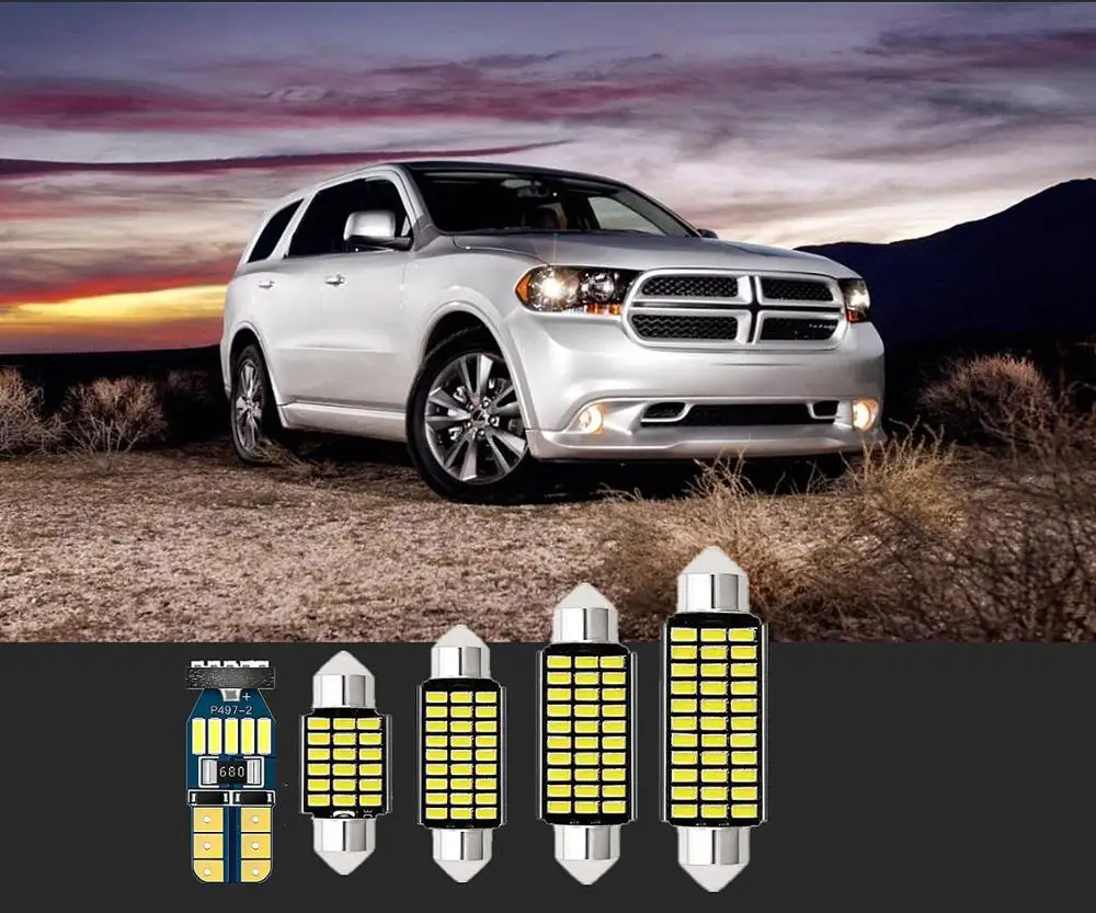 6 шт. белые светодиодные лампы для салона автомобиля T10 и 36 Dodge мастера Avenger Sprinter Ram