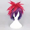 No Game No Life Shiro Wig Long Mixed Color Straight Wigs Sora Cosplay Wig Short Purple Red Wig Crown Prop Headwear Accessory ► Photo 3/6