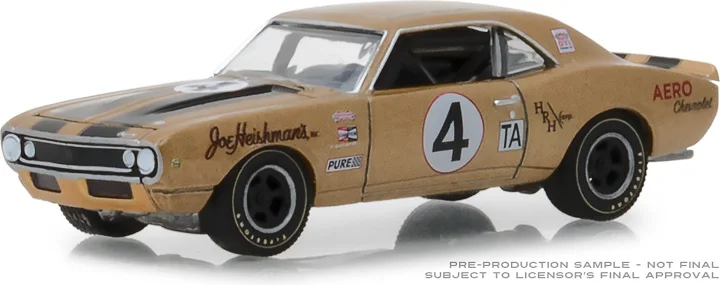Зеленый светильник 1: 64 1967 Chevy Camaro Z28-4 игрушечный автомобиль игрушки для детей литая модель автомобиля подарок на день рождения
