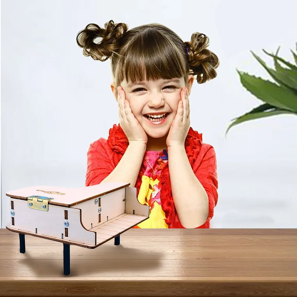 Развивающие интеллектуальные DIY пианино музыкальная шкатулка DIY электрические развивающие игрушки ручной работы для детей Подарки# g4