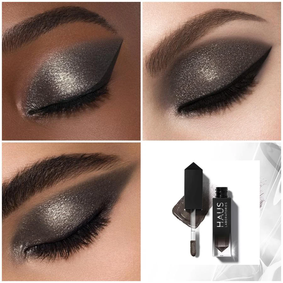 HAUS LABORATORIES тени для век Лимитированная серия праздничные эксклюзивные GLAM ATTACK праздничный набор блестящие тени для век жидкая блестящая пудра - Цвет: Biker