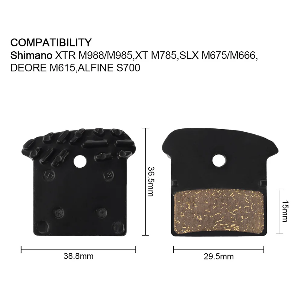 

Disc Brake pads Bicycle 1 Pairs Set Mountain Bike Semi-Metallic Cycling