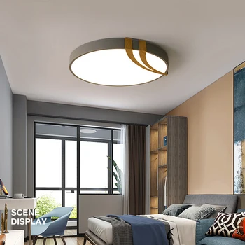 

Nordic minimalist ceiling lights grey black series living room dining room bedroom LED round rectangular lamp