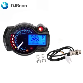 

LCD Digital Motorcycle Odometer 15000RPM Speedometer Adjustable MAX 299KM/H 7 color display oil level meter Modern Universal