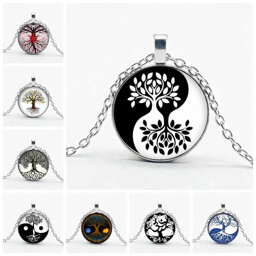 

New Tree of Life Necklace Tree of Life Series of High Quality Crystal Pendant Necklace Men and Women Accessories Gifts