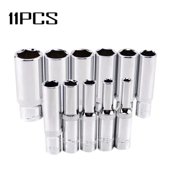 

11pcs/Set Socket Long Deep Drive Hex Sleeve Power Repair Adapter Tool Supplies
