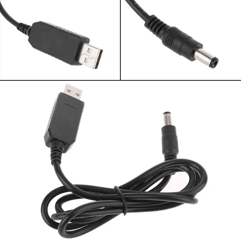 QC 3.0 USB To DC 12V 1.5A 5.5x2.1mm Step Up Cable Power Boost Line For WiFi Router LED Strip