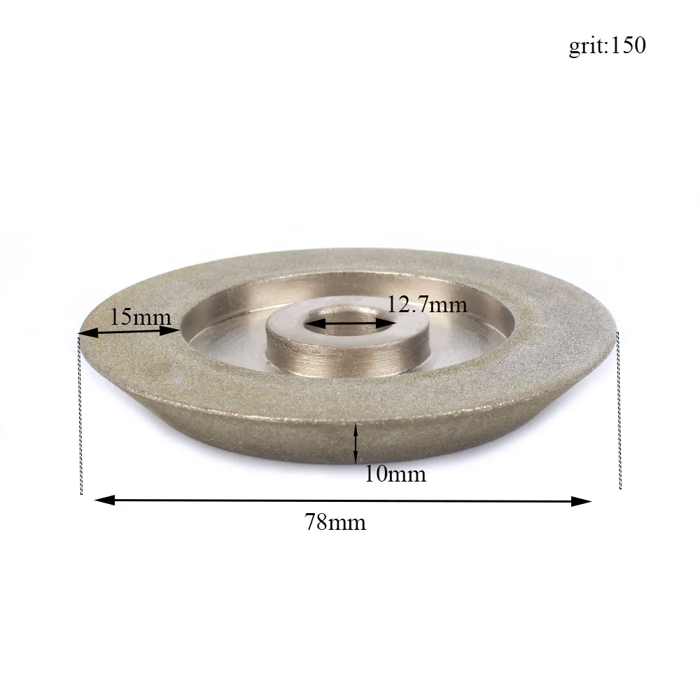 78x12,7x10 мм, с алмазным покрытием шлифовальный круг 45 градусов Алмазный диск заточка резак шлифовальный станок абразивный инструмент 150 грит