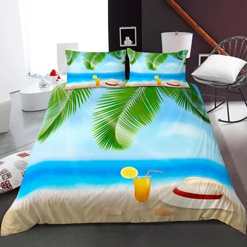 

Fashion Simple Cartoom Seascape Home Bedding Sets Bed Linen Duvet Cover Bedding Set Winter Full King Single Queen Bed Set