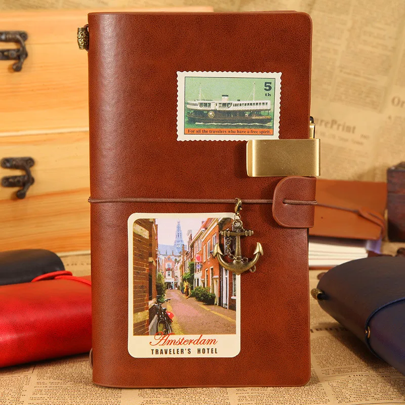 Soft Leather Travelers Notebook Planner DIY Creative Vintage Travel Journal Diary Notepads TN Spiral Daily Memo Notebooks Gifts |