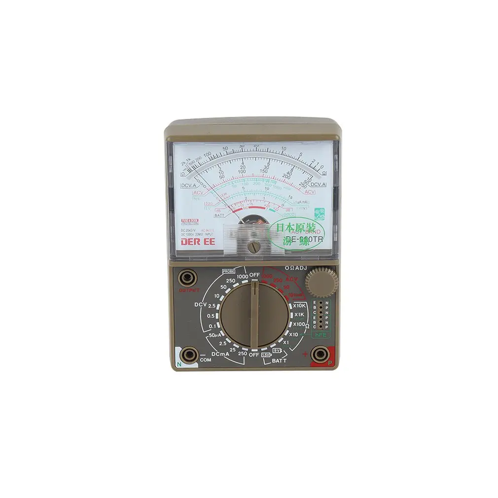Аналоговый мультиметр De-960Tr Ac Dc Вольт ток Ома тестирование Электрический мультитестер высокочувствительная индукционная катушка включить