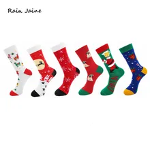 Новинка года; рождественские Забавные милые зимние подарки в стиле Харадзюку; женские теплые белые хлопковые носки с героями мультфильмов; Kawaii Calcetines Mujer с принтом