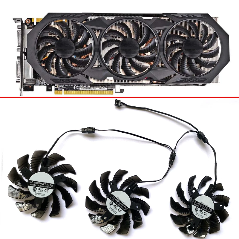 Новинка Комплект из 3-х предметов 78 мм PLD08010S12H T128010SM 3PIN GTX970 графического процессора