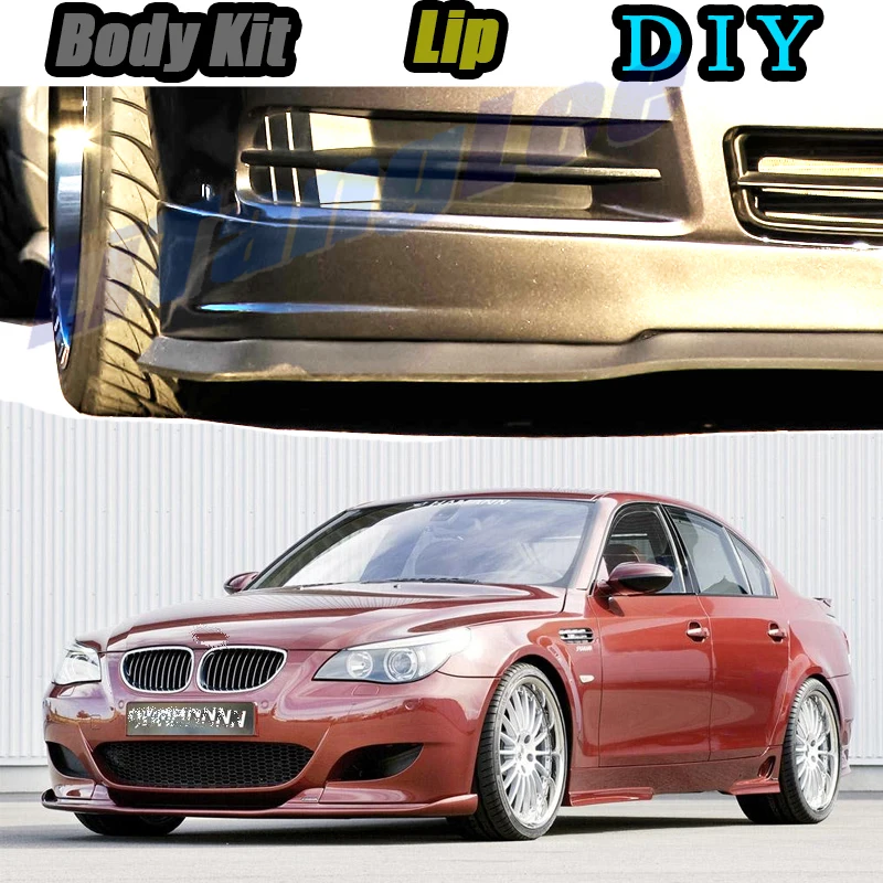 Car Bumper Lip Front Spoiler Skirt Deflector For BMW 5 M5 E28 E34 E39 E60 E61 Tune Modified Body Kit VIP Hella Flush Lips | Автомобили и
