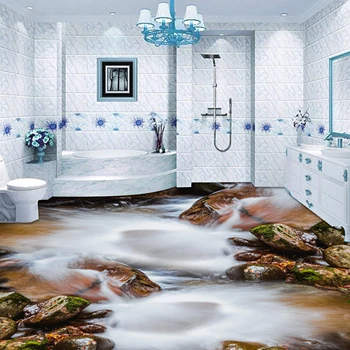 

[Self-Adhesive] 3D Running Water 1934 Floor Wallpaper Mural Wall Print Decal Wall Murals