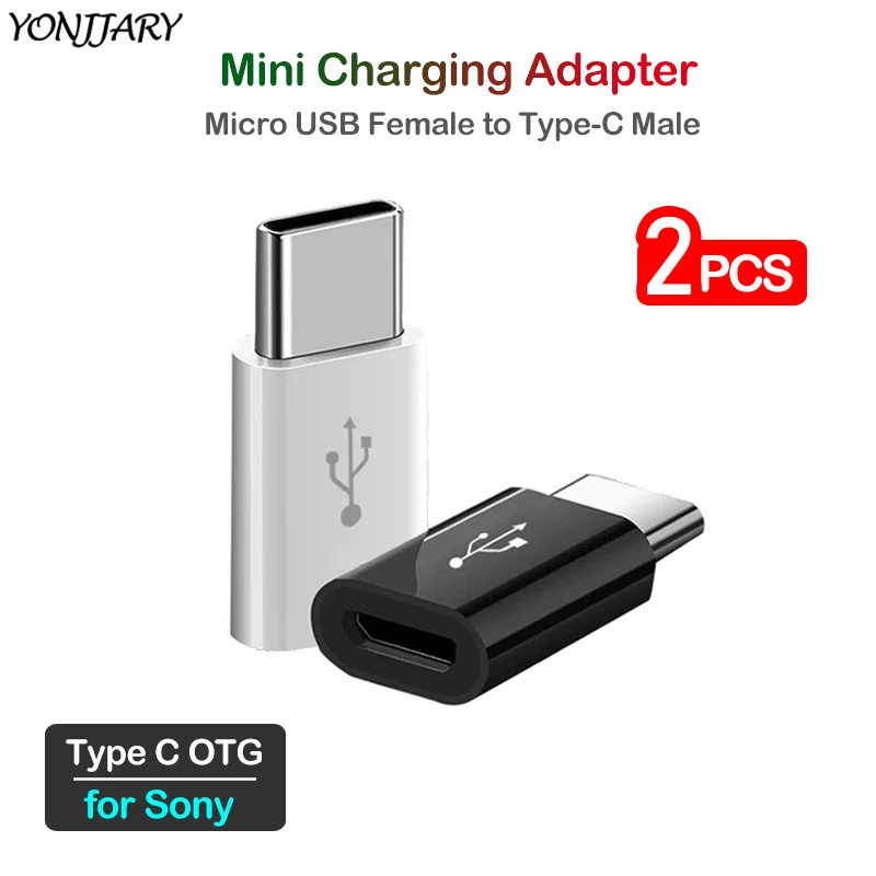 Адаптер OTG с USB C на Micro для зарядки Sony Xperia 1 5 10 II XZ1 XZ2 XZ3 Compact XA1 XA2 Ultra Plus L3 L4 Type 2