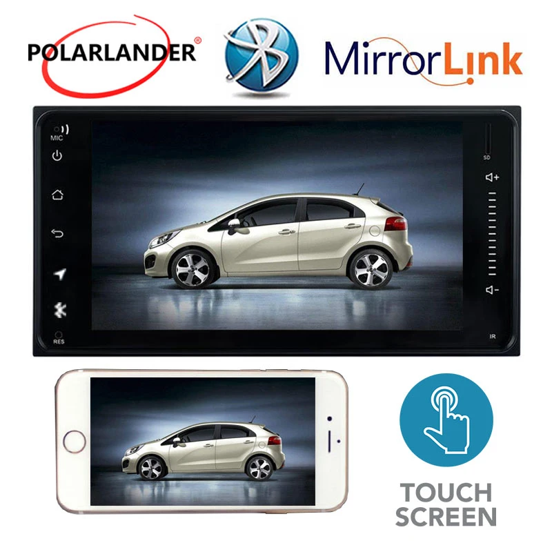 

Car Radio 2 Din 7 Inch for Andorid Touch Screen Mirrorlink Bluetooth TF Without CD/DVD USB FM GPS For Toyota Corolla 2001-2008
