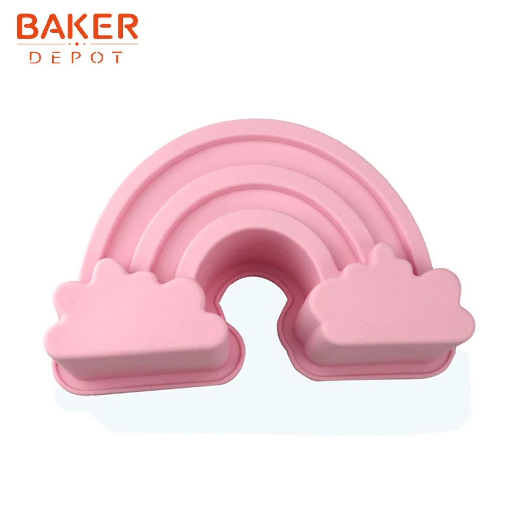 BAKER DEPOT силиконовая форма для торта Кондитерская выпечка в форме радуги хлеб торты формы для выпечки инструмент для украшения торта DIY день рождения