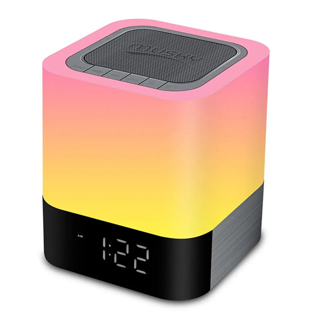  Night Lights Alarm Clock Speaker Smart Touch Control Dimmable RGB LED Table Lamp For Bedroom HIFI S - 4000507042422