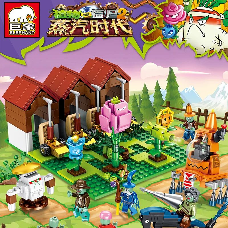 

Plants Vs Zombies Set Anime Garden Maze Struck Game/future World Pirates Building Blocks Compatible Legoeinglys Friends Gift