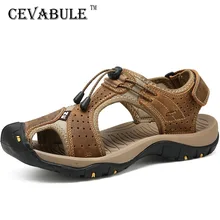 CEVABULE сандалии Для мужчин, босоножки из натуральной кожи с защитой от скольжения и устойчивость к истиранию сандалии Для Мужчин's обувь болотная CLK