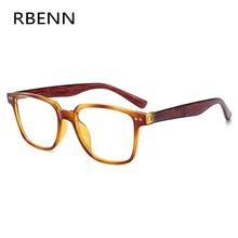 RBENN винтажные деревянные очки для чтения, мужские и женские Квадратные Заклепки, дальнозоркость для чтения+ 0,75 1,25 1,75 2,25 2,75 3,75 5,0