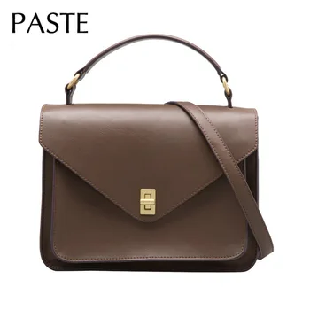 

Retro Women's Crossbody Bags Genuine Leather Women Handbag College Stylish Satchels Messenger Bag Daily Purse for Ladies