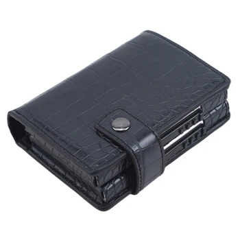 

Automatic Wallet Credit Card Holder Case Aluminum Alloy Anti-Theft Bank Credit Card