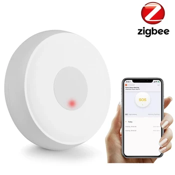 

Zigbee Tuya Wireless Remote Call Button SOS/Emergency Button SmartLife/Tuya A6P Remote Control Smart Home