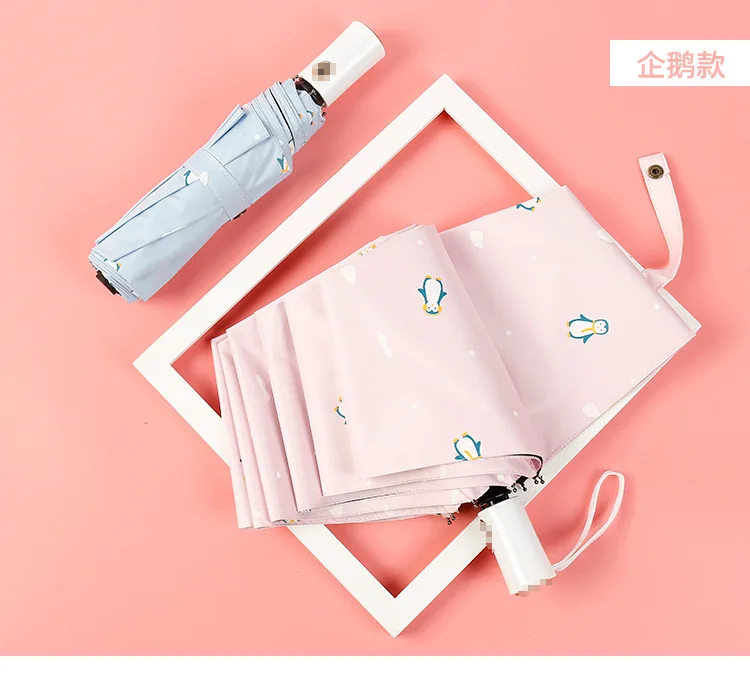 Hipster Vinyl Sun-resistant UV-Protection Parasol Fully Automatic Folding Parasol Women's Outdoor All-Weather Umbrella Wholesale