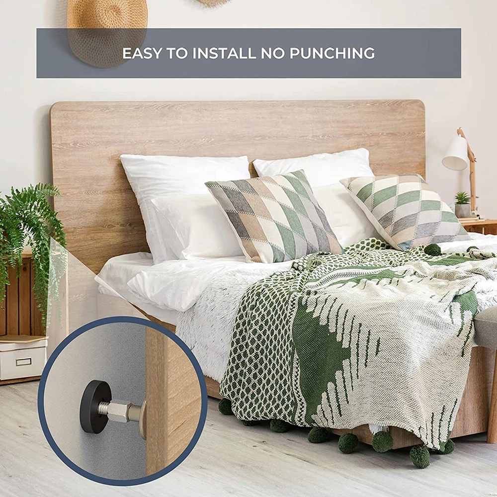 1Pcs Adjustable Threaded Bed Frame Anti-Shake Tool, Headboard Stoppers, Bedside Headboards Prevent loosening Anti-Shake Fixer