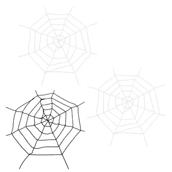 

3pcs Halloween Party Props Extra Large Spider Web Simulation Plush Spider Web