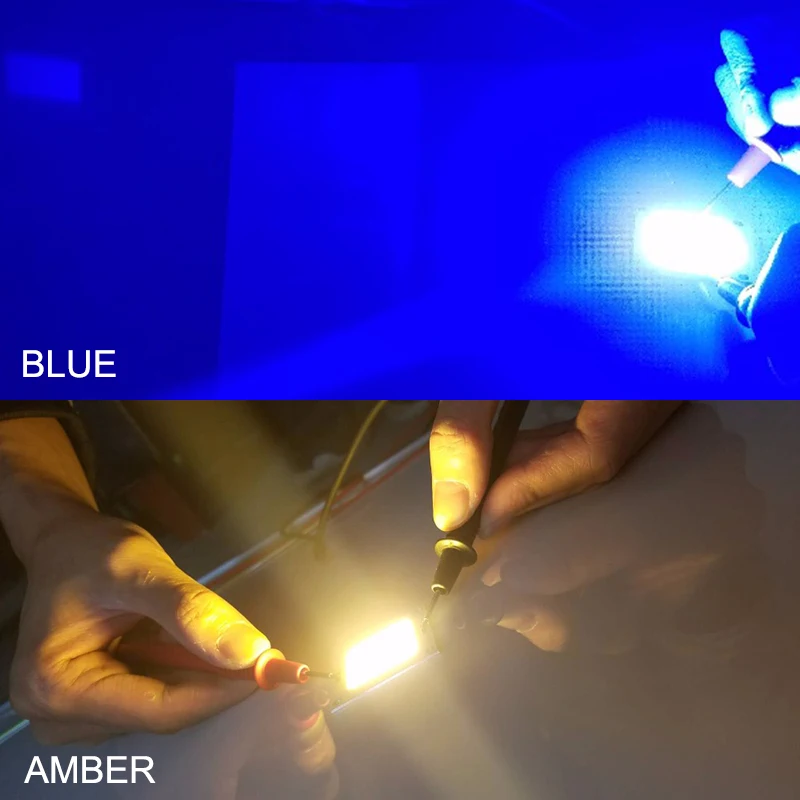 5 шт./лот 12V COB Светодиодная лампа 50 Вт 40 120lm/W 40*40*2 0 мм зеленого и синего цвета