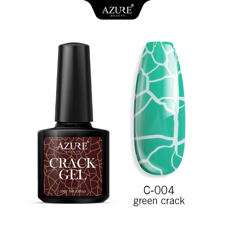 AZURE BEAUTY Crack Гель-лак для нейл-арта замочить от Crackle Led Гель-лак для ногтей Полупостоянный Гибридный лак - Цвет: 004